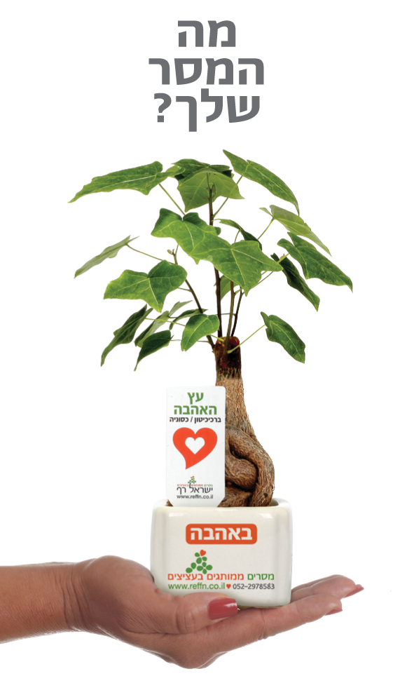 מסרים ממותגים בעציצים - ישראל רף 0522978583